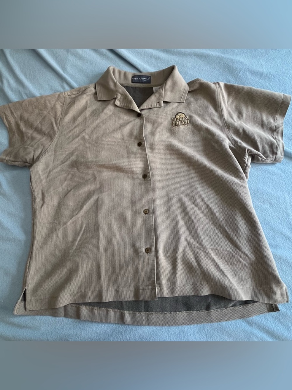 Page & Tuttle Tan Tierra Del Sol Golf & Country Club Short Sleeve Button Up